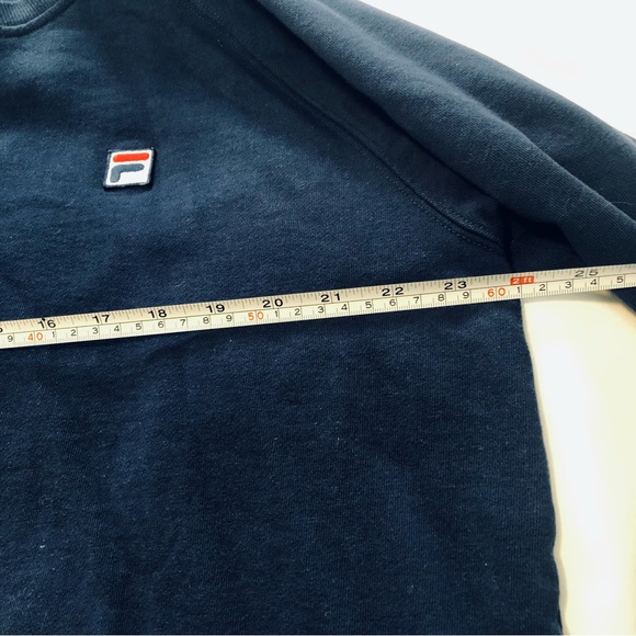 Unisex 1X FILA PREMIUM ESSENTIAL CREWNECK SWEATSHIRT NAVY Vintage - Picture 5 of 13